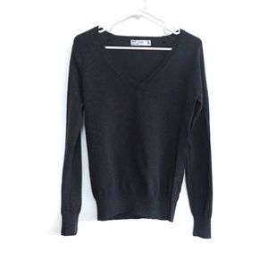 Zara Dark Gray V-Neck Sweater L